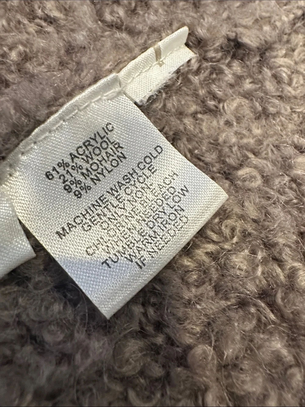 LOFT Bouclé Open Front Sleeveless Cardigan Vest in Taupe - Picture 5 of 8